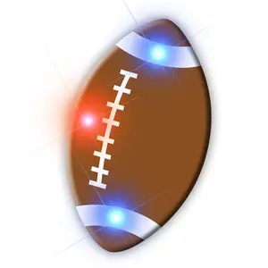 Blinkee  Football Flashing Body Light Lapel Pins - 2 Blue & 3 Red