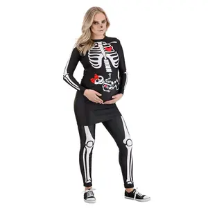 Women's Maternity Pregnant Skeleton Costume