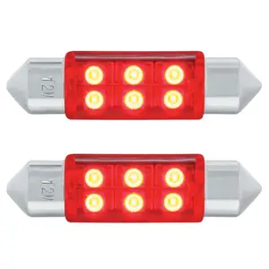 United Pacific - 6 SMD High Power Micro LED 6418 6461 36mm Light Bulb (2-Pack)