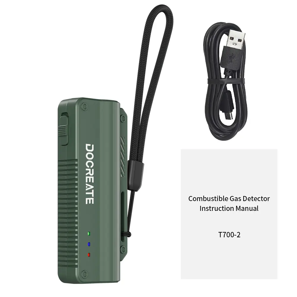 Portable Gas Leak Detector with 0.5s Fast Response, Rechargeable Combustible Gas Alarm for Propane, Natural Gas and LPG, Gas Sniffer for BBQ, RV, Camping and Kitchen
