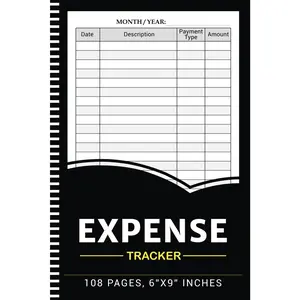 Expense Tracker Notebook: Daily Spending Tracker Bill Organizer Log Book, Budgeting Planner, Money Management Ledger for Personal or Small