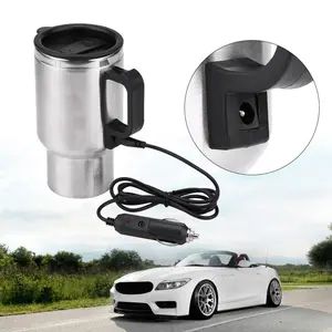 12V 450ml Electric Incar Stainless Steel Travel Heating Cup Coffee Tea Car Cup Mug