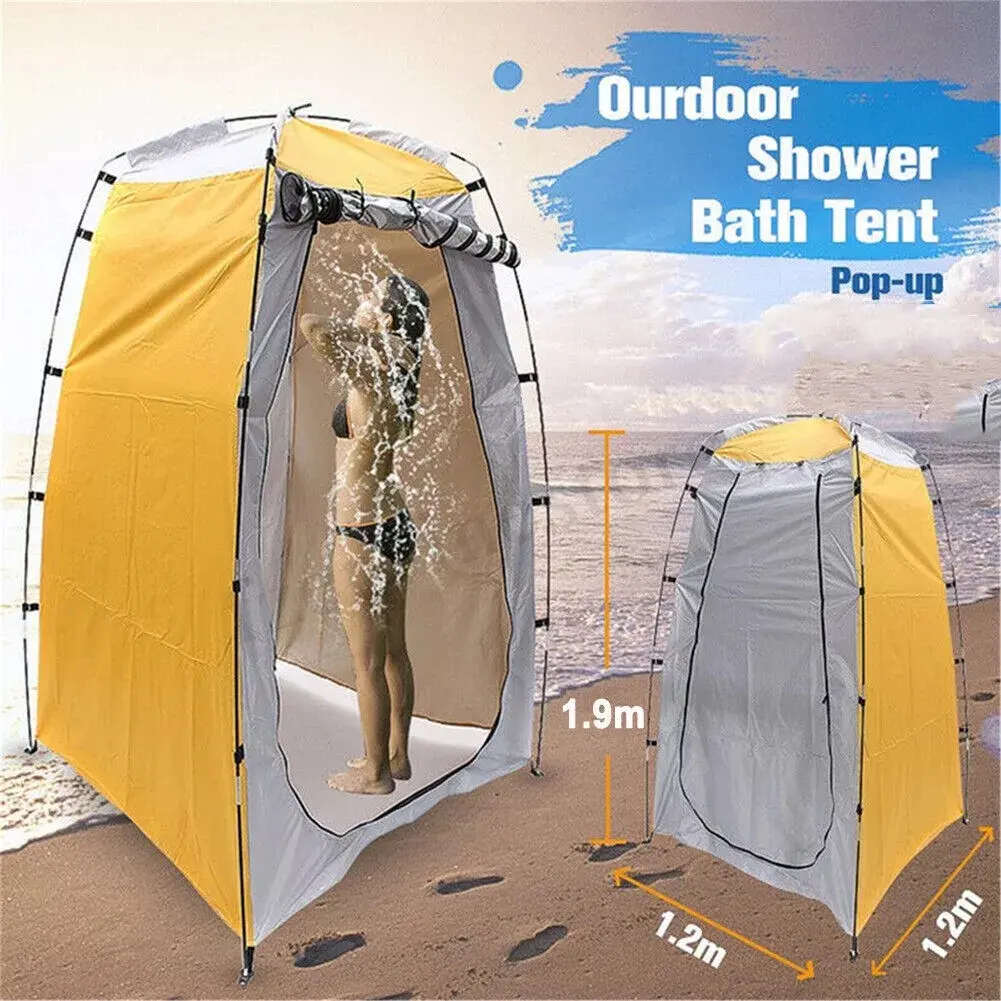 Waterproof Windproof Instant Setup Shelter - Popup Outdoor Tent, 1.5kg Large Size Full Height Portable Privacy Shelter with Privacy Zipper, Carrying Bag for Shower, Outdoor Changing Room, Portable Toilet