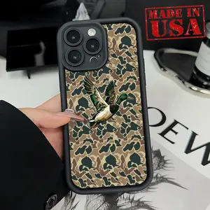 Case for iPhone 16 Pro Max 15 Plus 14 13 12 11 XS Camo Wildlife Anti-Scratch Shockproof Soft Silicone Protective Cover