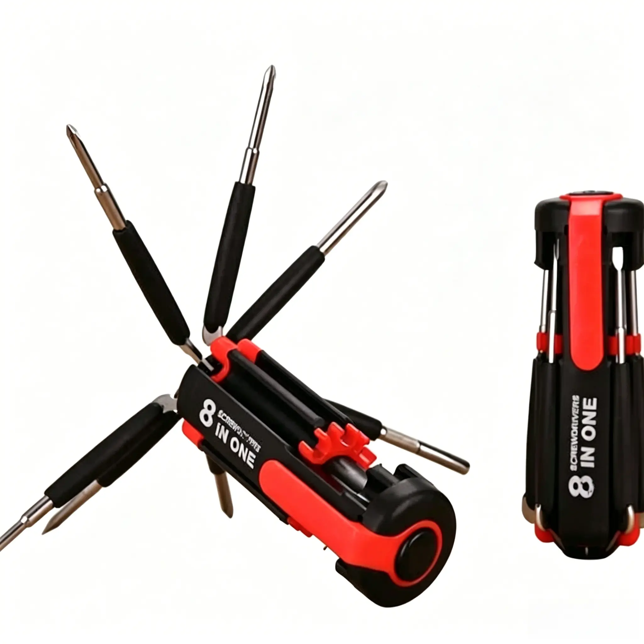 8-in-1 Pocket Screwdriver Set, Multi-Function Folding Hand Tool with Replaceable Bits, Portable Work Tools & Gadgets for Home Improvement, Electronics Repairs, Tools And Gadgets