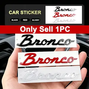 1pcs Car Styling 3D Abs Plastic Letter Logo Sticker, Tail Door Badge, Auto Rear Trunk Emblem Decals for Bronco Sport 2021 2022 Accessories