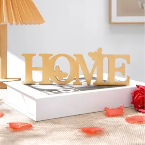 2 Pcs 10.23*6.7 Inch Gold Letter Acrylic Decor Board, Indoor Desktop Warm Decoration Letter Plaque, Suitable For Valentine's Day, Wedding Anniversary, Party Decor Gifts Birthday Graduation