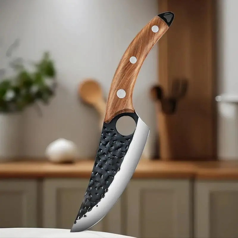Stainless Steel Meat Cleaver, 1 Count Multifunctional Meat Cutting Tool with Cover, Outdoor Meat Cleaver for Barbecue, Kitchen Knife for Home Use