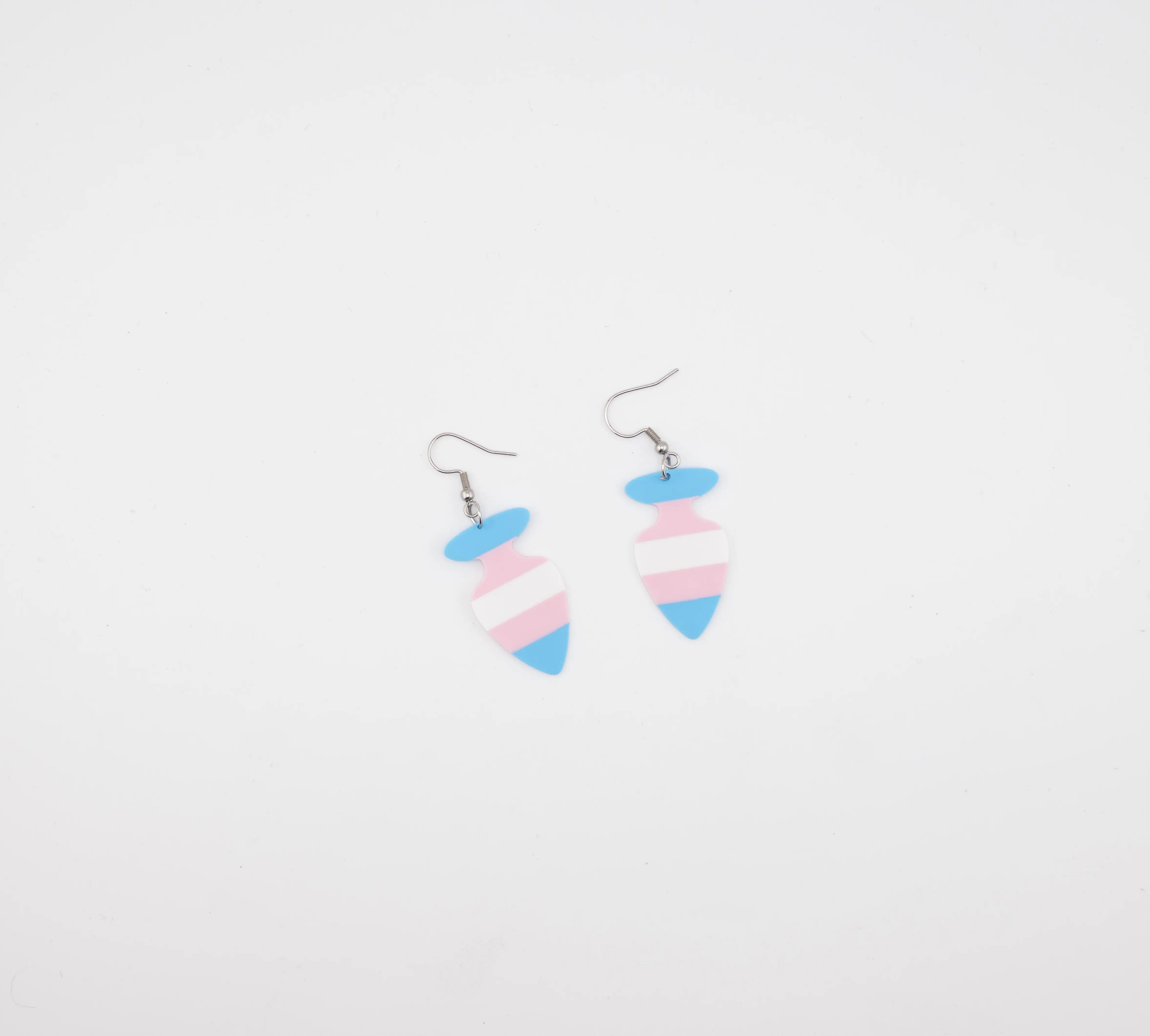 Trans Pride Tail Piece Dangle Earrings