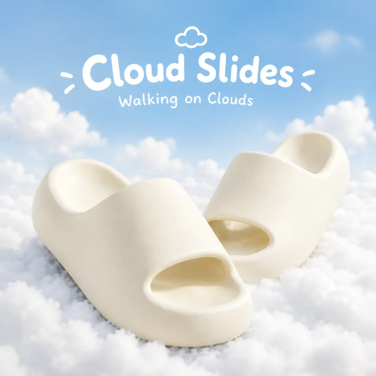 Soft Squishy Waterproof Pillow Slides, Cloud Foam Platform Slippers with Running Shoe Level Cushioning & Shock Absorption, Anti Slip Comfort Slides for Modern Home Slippers