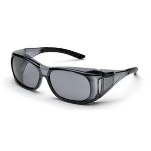Delta Plus OVR-Spec II Safety Glasses with Smoky Frame and Gray Lens