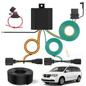 Nilight 4 Pin Trailer Wiring Harness Kit 56331 for2011 2012 2013 2014 2015 2016 2017 2018 2019 2020 Dodge Grand Caravan Chrysler Town & Country Ram C/V