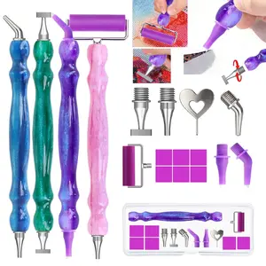 DIY Sand Resin Diamond Painting Tool Set, Stainless Steel/plastic Tips, Multi-Function Pens, Clay, Parchment Cutter, Wheel Accessories