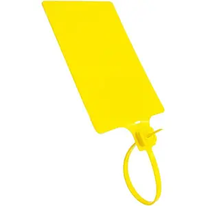 Plastic Seals Shipping Tags Logistics Use Big Sign Tie Large Label Tie, 255 mm Total Length, Package of 100 pcs (Yellow)