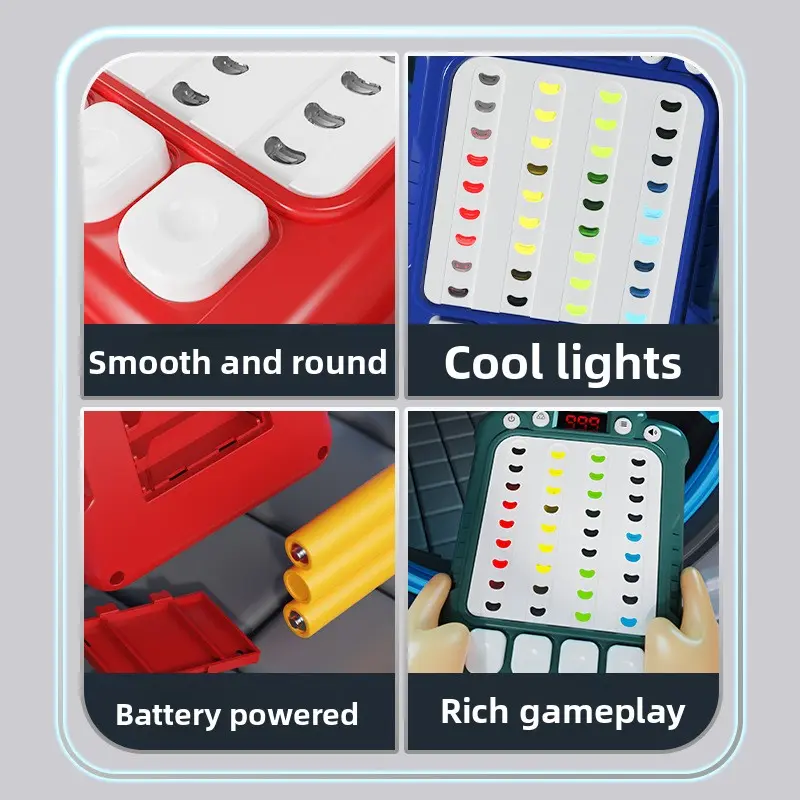 SKYQITIAN summerwins Plastic Music Rhythm Master Press Toy - Finger Dance Light-Up Cool Lights Game Machine, Stress Relief Speed-Push Challenge Tool for Kids, Party Toy with Rich Gameplay
