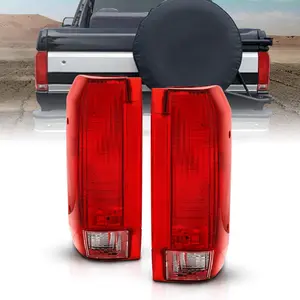 AmeriLite Red Replacement Tail Light Assembly Set for Ford Bronco / F150 F250 F350 OBS Styleside Pickup - Driver and Passenger Side