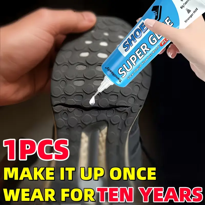 1PCS Large 2.37oz Instant Glue Suitable for, Leather, Plastic, Ceramic Repair - Max Strength Adhesive Gel, No Run Formula, High Viscosity Suitable for Shoe Mending, DIY Crafts, Emergency Fixes, Bonding Gel Bottle