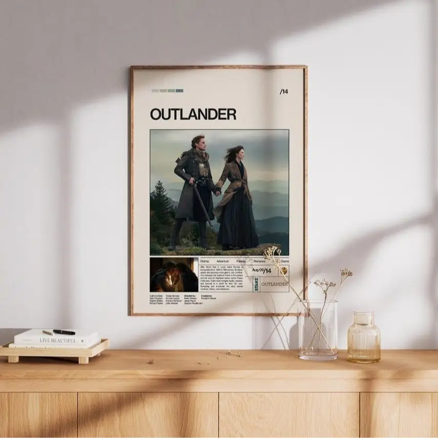 Outlander Art Poster, Contemporary Wall Decor, Modern Home Aesthetic, Interior Decoration Print