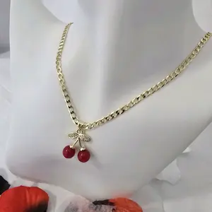 Cadenas de la cherry oro laminado de 14k