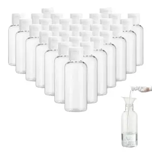 30 Pcs Plastic Empty Bottles Clear Travel Containers Travel Size Bottles with Flip Cap Squeezable Refillable Toiletry (2 oz / 60 ml) - Home Improvement.