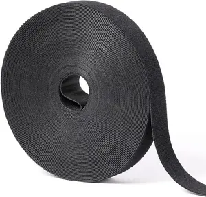 Hook and Loop Roll 1 in x 60 ft Double-Sided Strips Self-Gripping Straps Reusable Multi-Purpose Wrap Fasteners