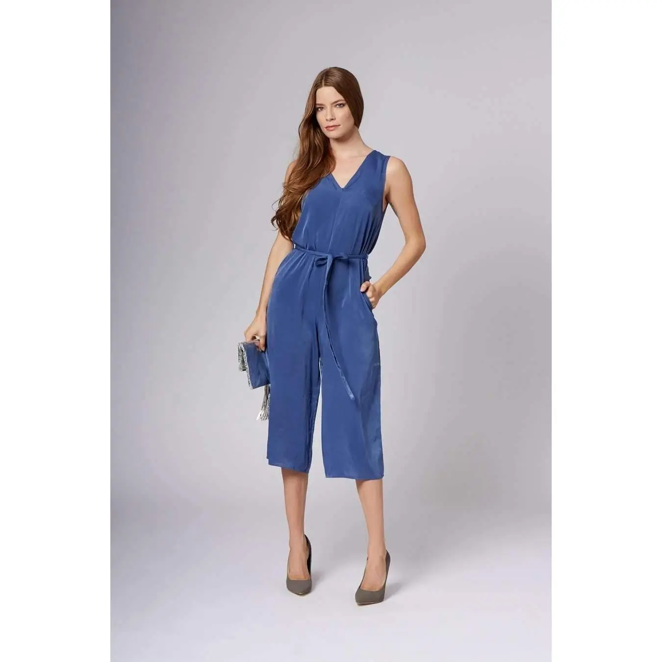 Lisa Blue Midi Jumpsuit