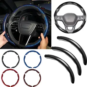 3PCS Carbon Fiber Steering Wheel Cover,Anti-Slip,Scratch-Resistant,Universal Fit for 14–16 Inch Wheels,Interior Car Accessories outdoorfun