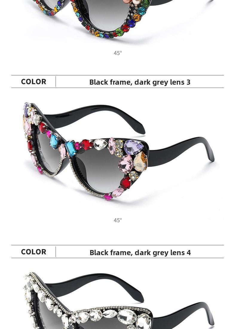 Fashion Cat Eye Rhinestone Sunglasses