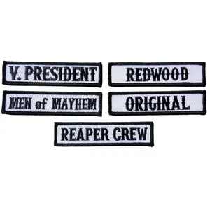 Son Outlaw Biker Front of Vest Jacket Title [ Black] 5 Pcs mc Patches