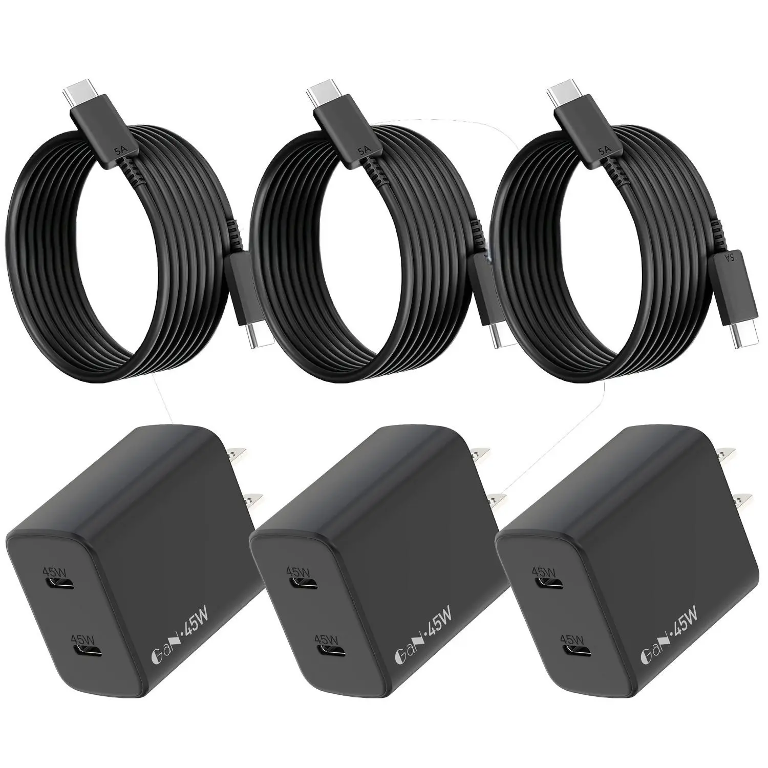 For iPhone 17 Charger, 45W Dual USB C Fast Charger Block with 6ft Long Type C to C Cable Cord for iPhone 17 16 15 Pro Max/17 16 15 Pro/17 16 15/Plus/Air/S25/S24