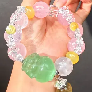 007 Fluorite Rose Quartz Clear Quartz  Bracelet 2025 Energy High Quality Fashion Feng Shui Bracelet Gift Bead Bracelet Jewelry