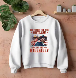 Trump I'm Voting For The Outlaw And Hillbilly Trump Vance Shirt, Ridin With The Outlaw Shirt, Trump Shirt, Donald Trump Sweatshirt