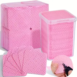 1080/200/180pcs Heart-Shaped Lint-Free Nail Wipes - Soft, Absorbent Cleaning Pads for Gel Nails, Lash Extensions & Nail Prep, Gentle on Sensitive Light, Durable & Easy to Use, Nail Care Essentials, Heartshaped Design