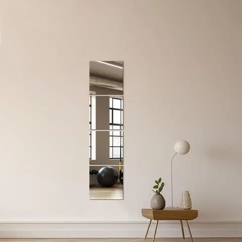 4/8 piece set (non glass mirror) - Flexible PET mirror wall sticker, shatterproof (25X25CM) - Mirror sticker, suitable for home decoration, bathroom, bedroom, living room, office, home decoration acrylic mirror sticker