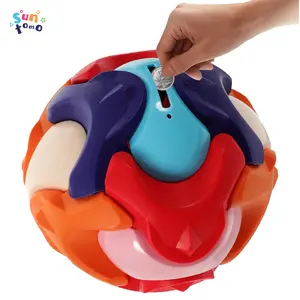 3D Piggy Bank,Puzzle Set Brain Teaser Puzzles Educational Toy Piggy Bank Plastic Puzzle Kits DIY Toy Gift for Kids, Teens and Adult - Round