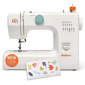 The Believe Beginner Sewing Machine by  Makes Sewing for Beginners Easy  Portable Small Sewing Machine with 12 Built-In Stitches, Automatic Stitch Control Plus Fun , AH600