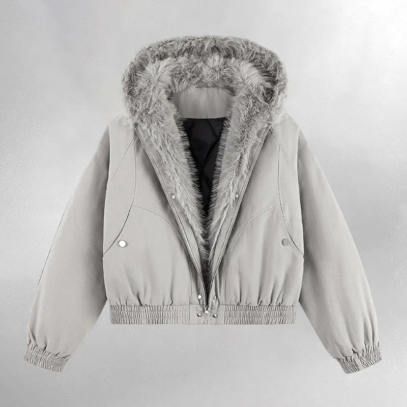 y2k jacket with fur hood - TikTok Shop