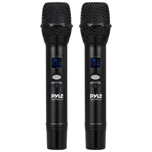 Wireless Microphone System - Karaoke Ready, Bluetooth, Dual Handheld Mics