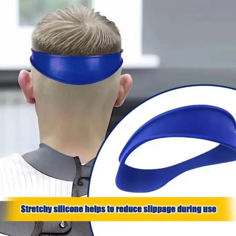 DIY Hair Cutting Guide – Curved Silicone Neckline Hair Trimming Template, Haircut Shaving Guide for Home & Barber Use