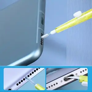 Expandable Phone & Earphone Cleaner Brush, Durable Plastic, Compact Portable Design, Suitable for Smartphones & Tablets, Tech Maintenance Tool, Camera Cleaner