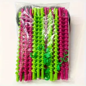 25pcs Spiral Hair Rods for curly twisting - Ion Styler Curling Bars with Rods Suitable for DIY Hairstyles. Strong Hold Mix Different Colors