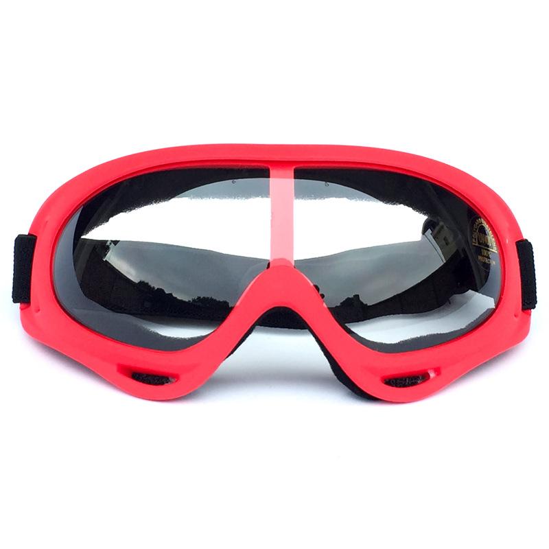 Unisex Windproof Ski Goggles - OneSize, Black Frame Orange/Blue Frame Colorful Film, Lightweight Secure Fit, Anti-Fog UV Prevention Durable PC Plastic Lens, Wide Viewing Angle, Functional Look for Multiple Sports, Pc Lens