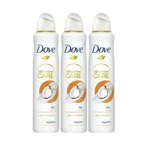 Dove Advanced Care Coconut & Jasmine Flower Scent Anti-Perspirant 250mL - Pack of 3 for Freshness and Scented Fragrance Comfort Aroma