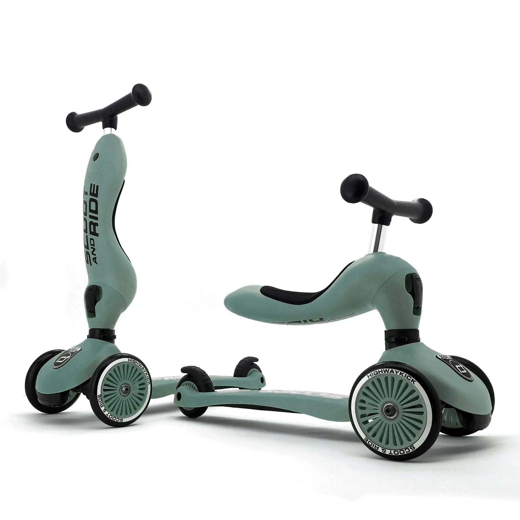 Scoot & Ride 2-in-1 Ride-On & Stand Scooter, Ages 1-5, Highwaykick 1, Forest Scoot & Ride 2-in-1 Ride-On & Stand Scooter, Ages 1-5, Highwaykick 1, Forest