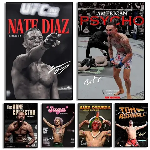 UFC Ultimate Fighting Championship Mixed Martial Arts Bold UFC Art Cool Wall Graphic Print, Eco-Friendly Fight-Night Vibe Home Decor, Fits Any Wall Hanging Canvas Poster Gift
