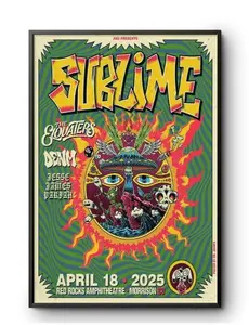 [Sale Up To 23%] Sublime Party Music Morrison Co Tour 2025 Event Poster-Portrait - Poster Decor Photo