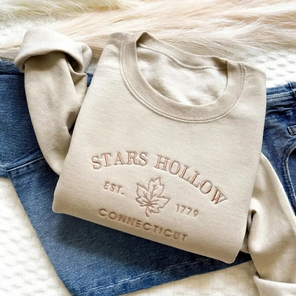 FALL Sweatshirt, Embroidered Stars H0llow Quarter Zip, Rory Lorelai Hoodie, Coffee Sweatshirt, Books Sweatshirt, Autumn Shirt Thanksgiving