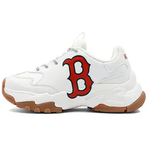 Men's & Women's MLB Boston Red Sox Retro Leather Low-Top Chunky Big Ball Footwear - Running, Casual, Walking, Sports Shoes