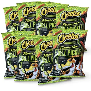 Flamin’ Hot Spicy Dill Pickle Crunchy Cheetos – 2.75 oz Bags, 8 Count