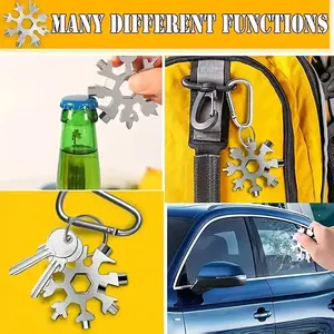 Multifunctional Snowflake Wrench Set, Portable 18-In-1 Hex Key Tool, Universal Screwdriver for Home Use, Compact Household Small Tools Kit